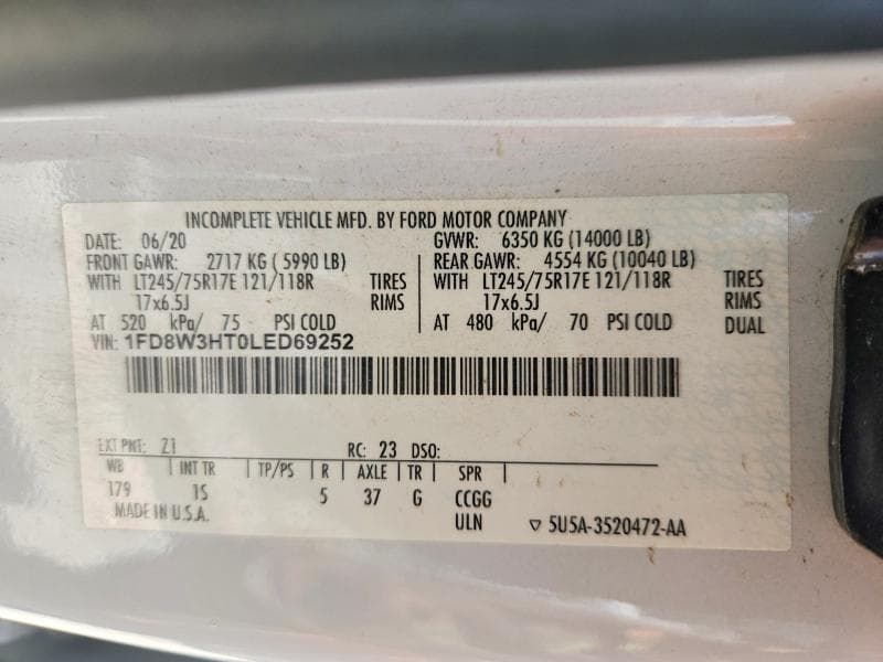 2020 FORD F350 SUPER DUTY 13