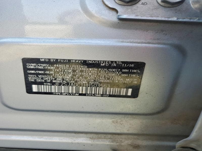 2017 SUBARU FORESTER 2.5I PREMIUM 12