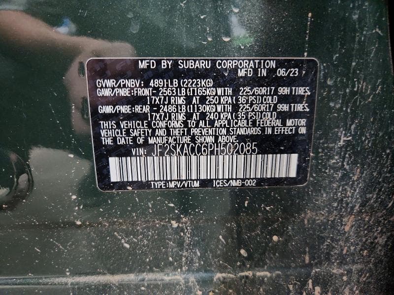 2023 SUBARU FORESTER 12