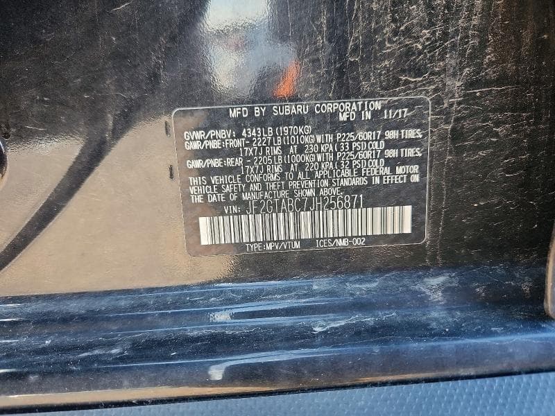 2018 SUBARU CROSSTREK PREMIUM 14