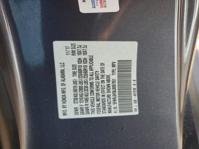 2018 HONDA ODYSSEY EX 13