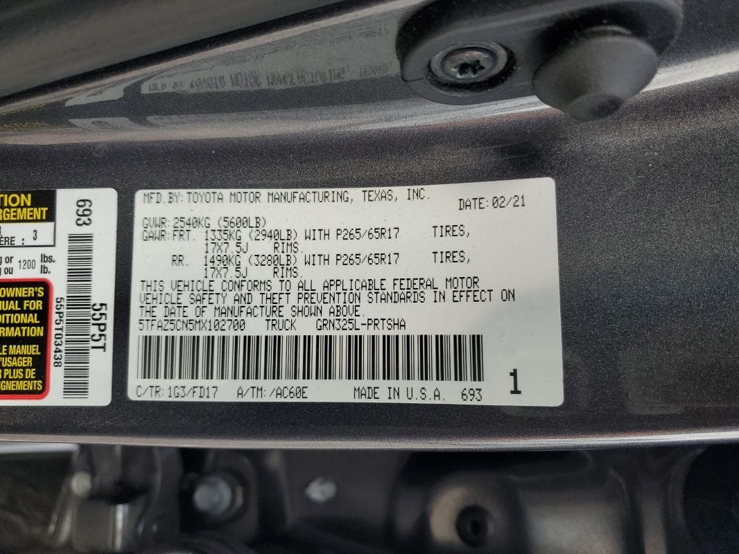 2021 TOYOTA TACOMA TRD SPORT 12