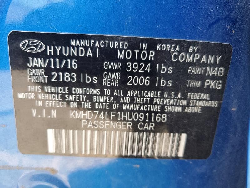 2017 HYUNDAI ELANTRA SE 12