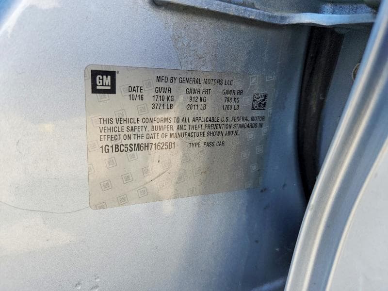 2017 CHEVROLET CRUZE LS 12