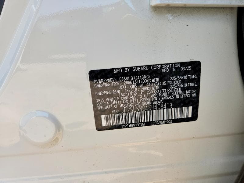 2025 SUBARU FORESTER LIMITED 13
