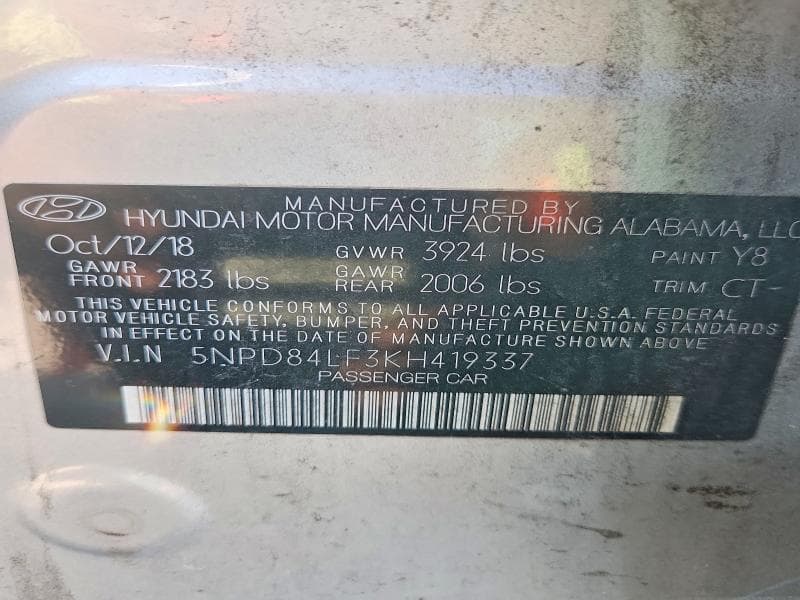 2019 HYUNDAI ELANTRA SEL 12