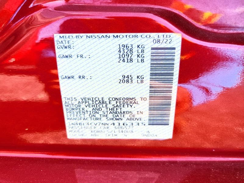 2022 NISSAN ALTIMA SR 12