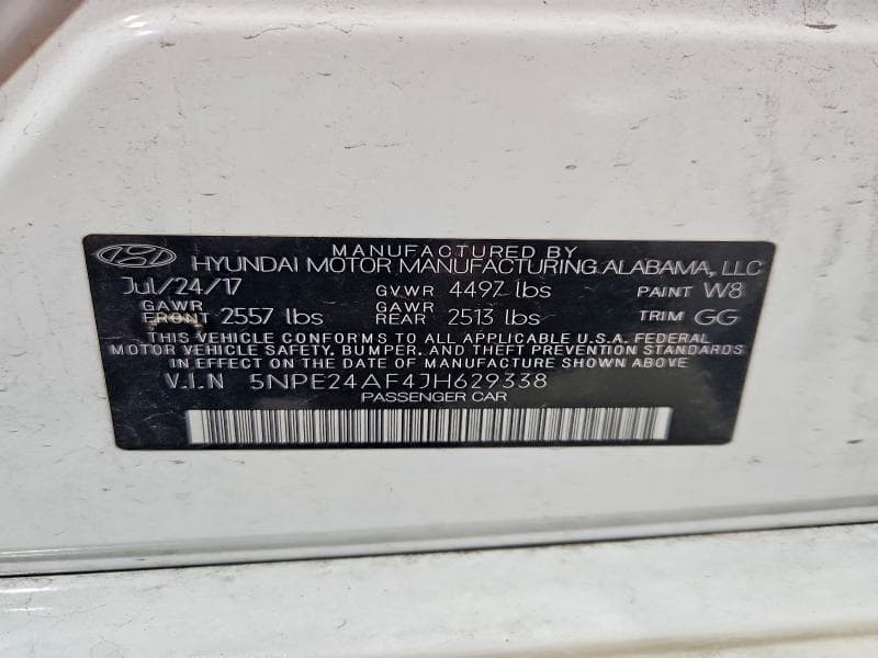 2018 HYUNDAI SONATA SE 12