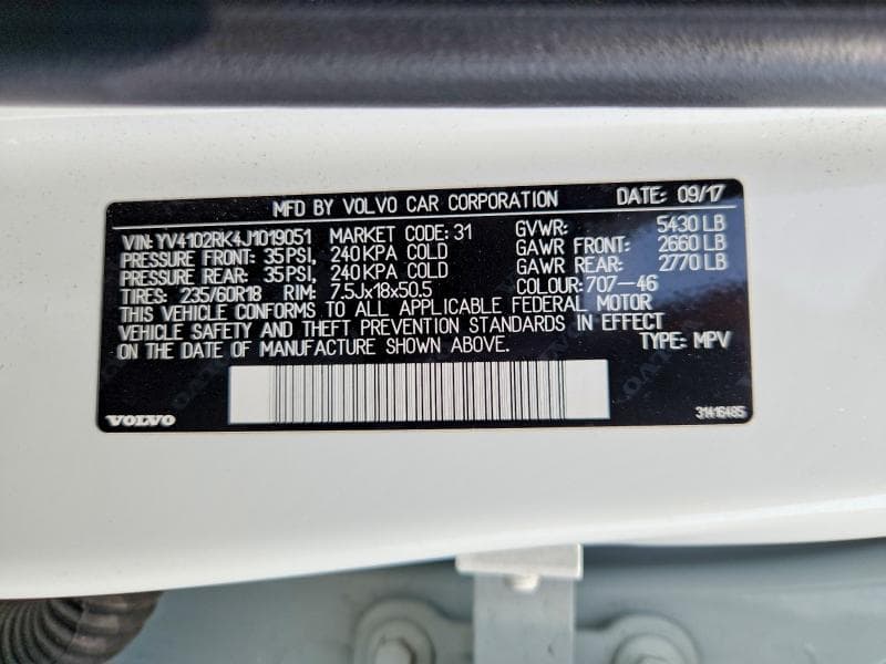 2018 VOLVO XC60 T5 MOMENTUM 14
