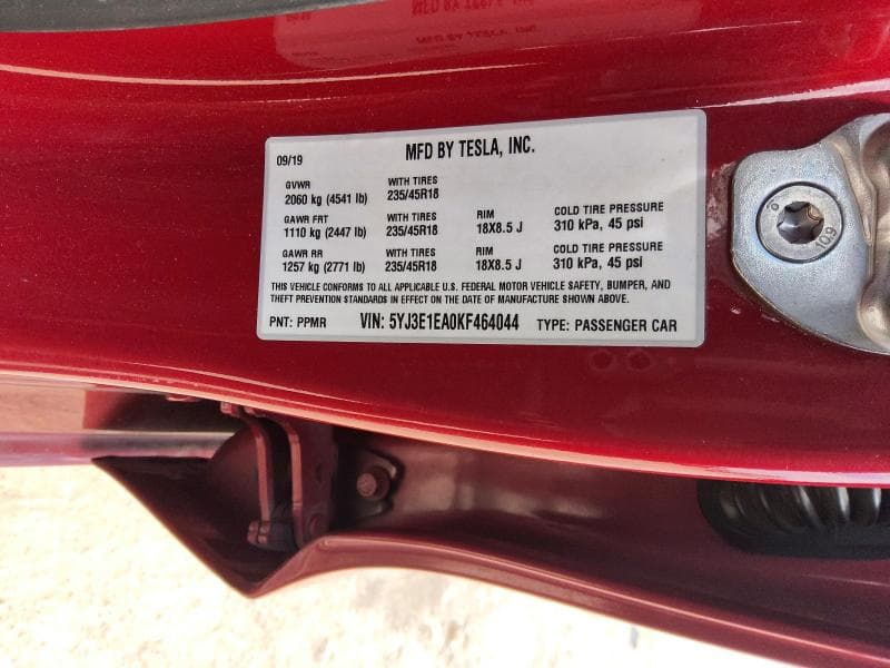 2019 TESLA MODEL 3 13
