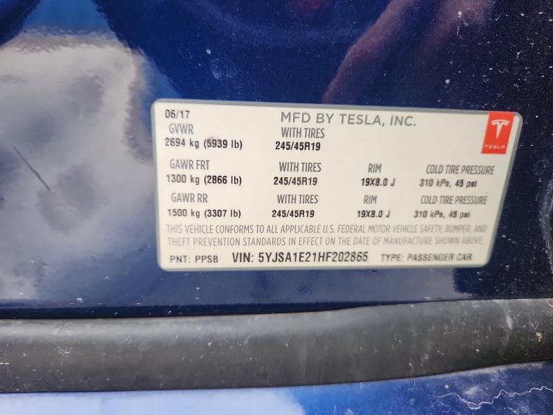 2017 TESLA MODEL S 12