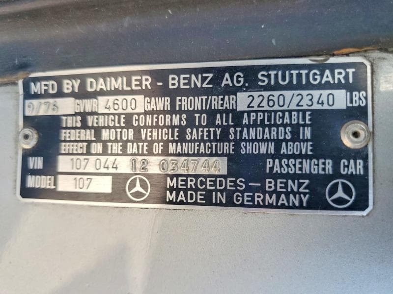 1976 MERCEDES-BENZ SL 450 450 13