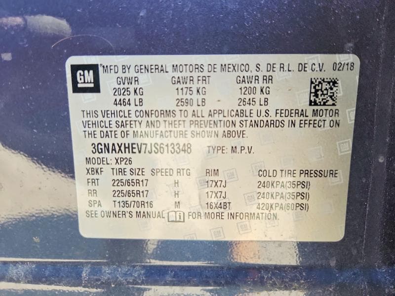 2018 CHEVROLET EQUINOX LS 13
