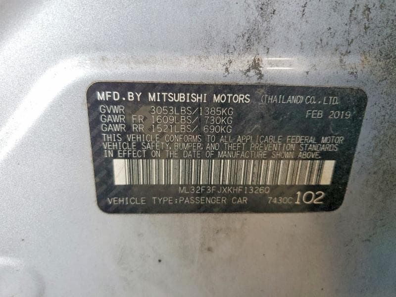 2019 MITSUBISHI MIRAGE G4 ES 12
