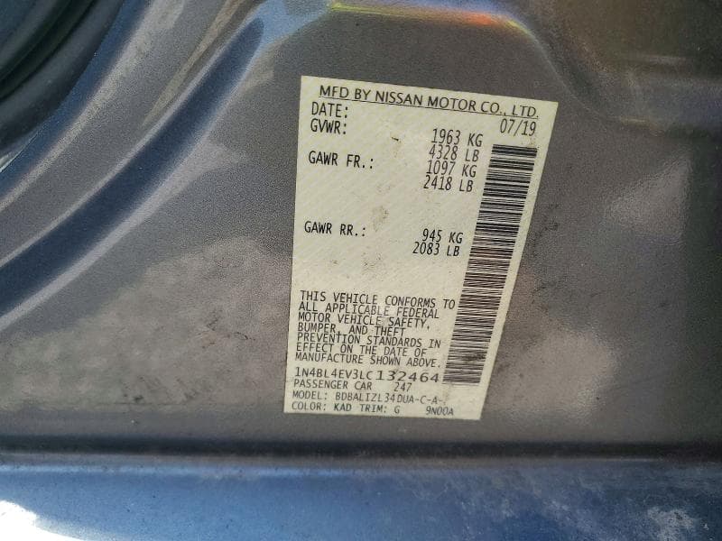 2020 NISSAN ALTIMA SL 12