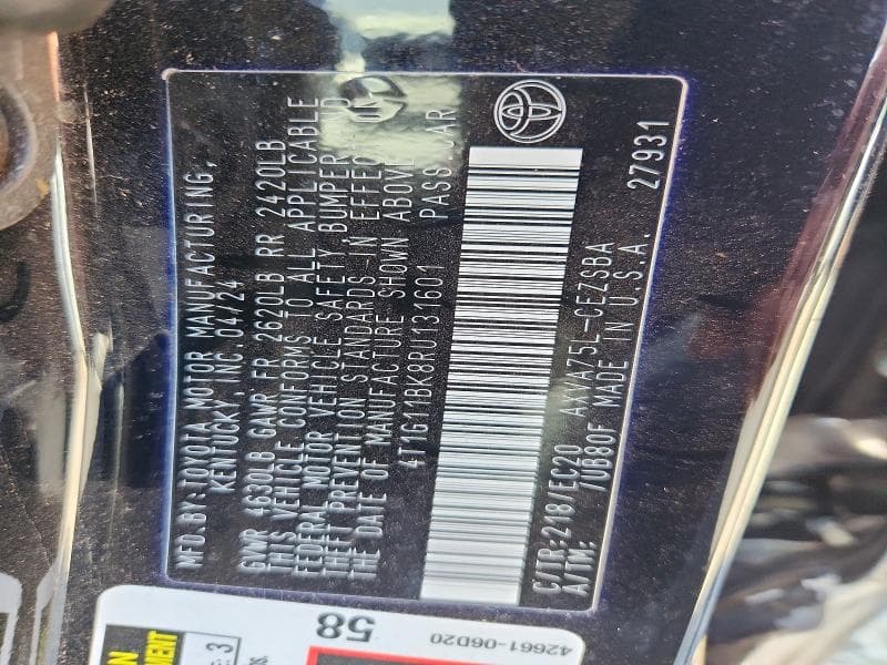 2024 TOYOTA CAMRY SE NIGHTSHADE 12