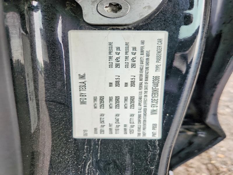 2019 TESLA MODEL 3 13