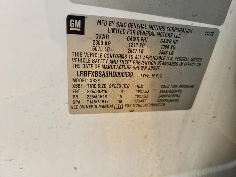2017 BUICK ENVISION ESSENCE 14