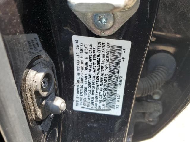 2016 HONDA CIVIC LX 12