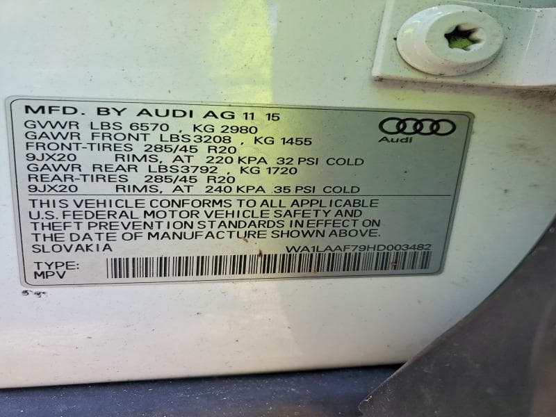 2017 AUDI Q7 PREMIUM PLUS PREMIUM PLUS 13