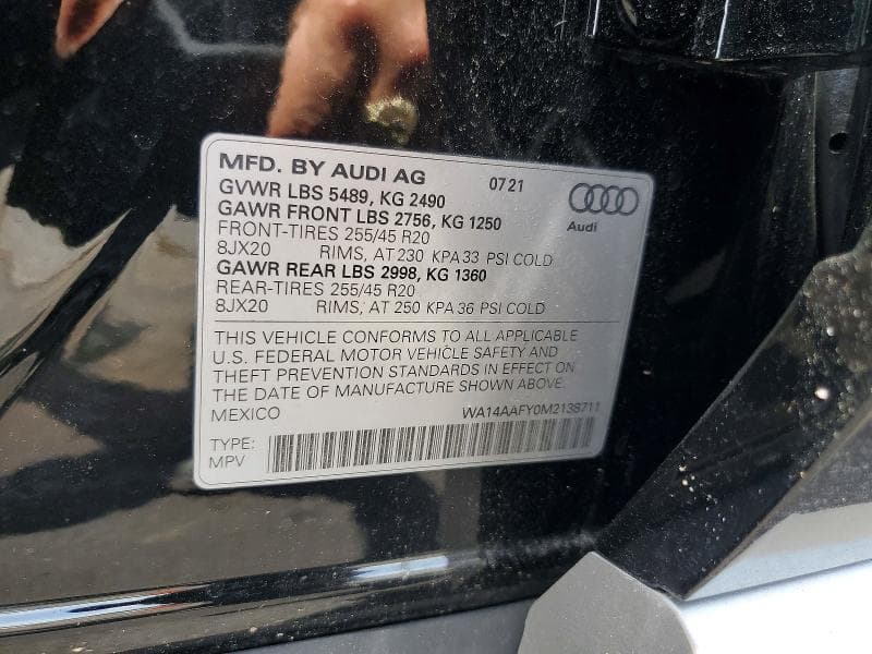 2021 AUDI Q5 SPORTBACK PREMIUM 12
