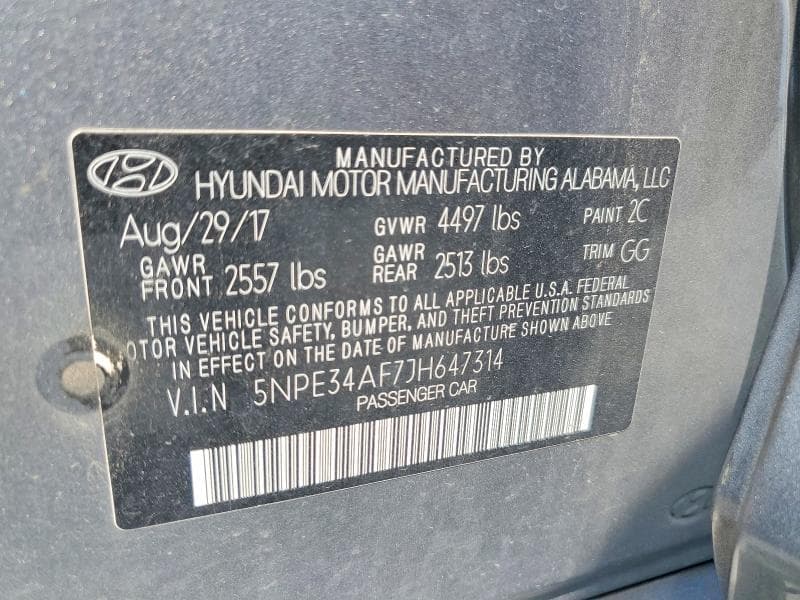 2018 HYUNDAI SONATA SEL 13