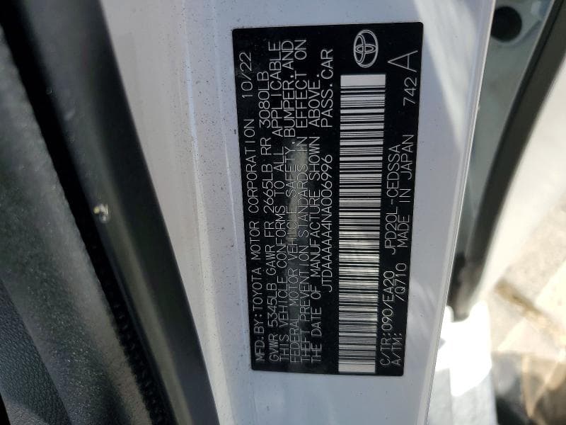2022 TOYOTA MIRAI XLE 12