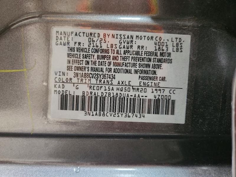 2025 NISSAN SENTRA SV 13