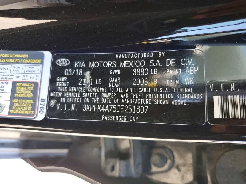 2018 KIA FORTE LX 12