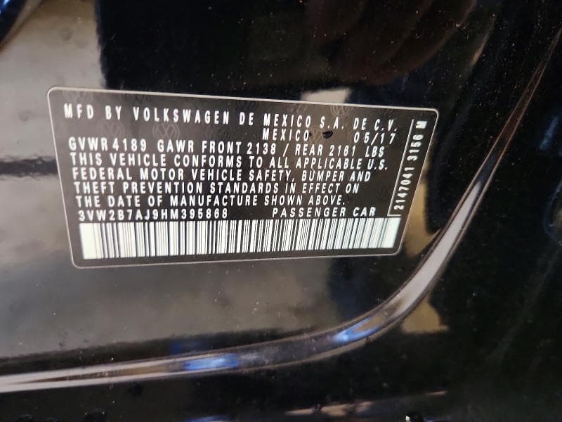 2017 VOLKSWAGEN JETTA S 12