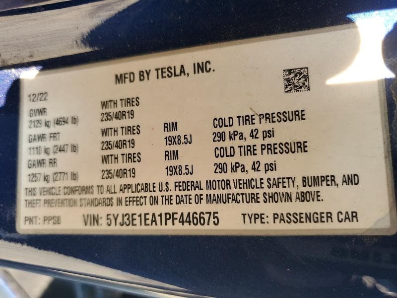 2023 TESLA MODEL 3 12