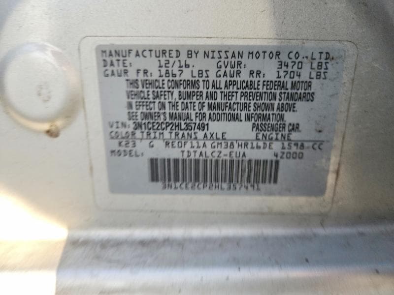 2017 NISSAN VERSA NOTE S PLUS 13