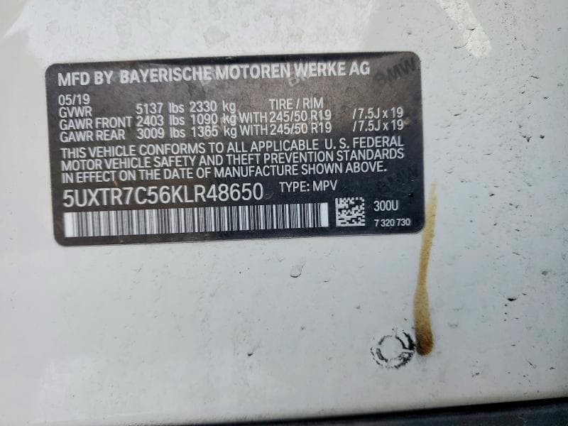 2019 BMW X3 SDRIVE30I 12