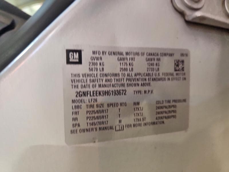2017 CHEVROLET EQUINOX LS 14
