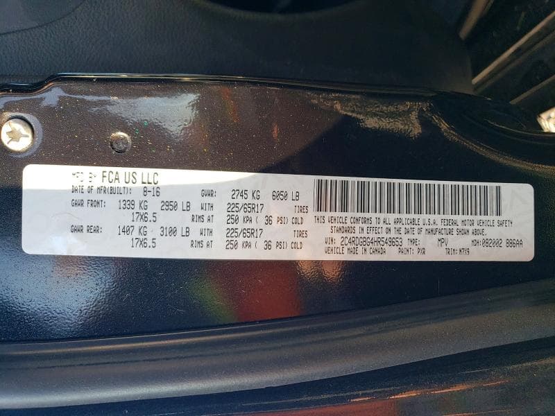 2017 DODGE GRAND CARAVAN SE 13
