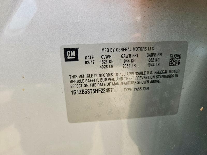 2017 CHEVROLET MALIBU LS 13