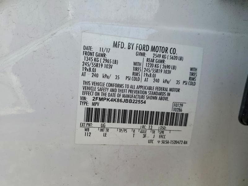 2018 FORD EDGE TITANIUM 13