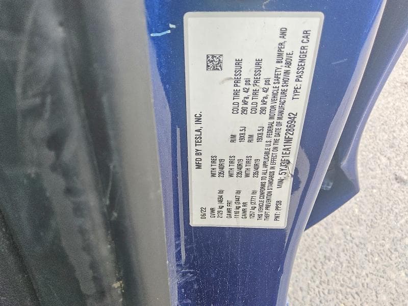 2022 TESLA MODEL 3 12