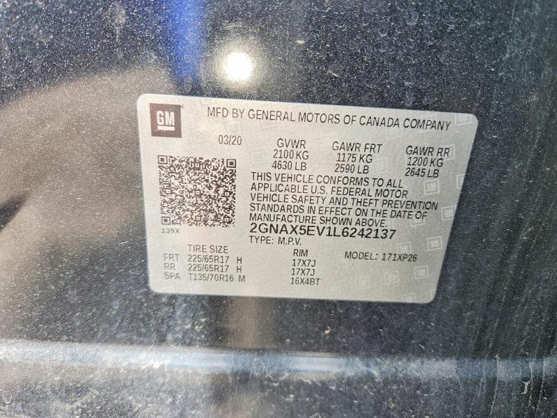 2020 CHEVROLET EQUINOX 13