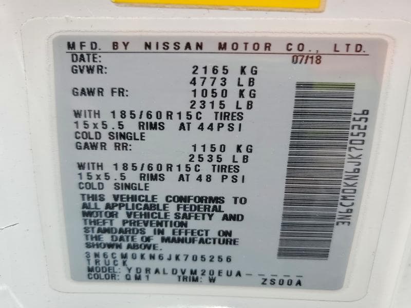 2018 NISSAN NV200 S 13