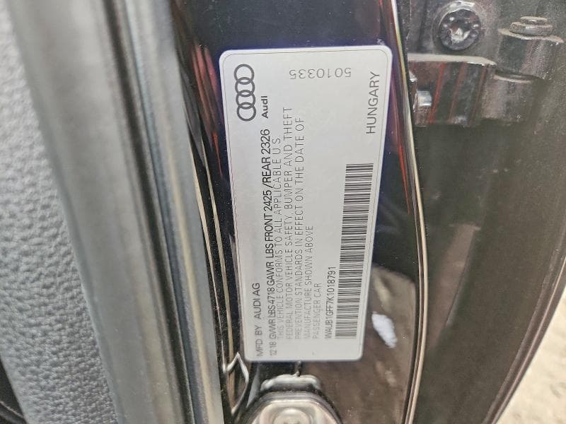 2019 AUDI S3 PREMIUM PLUS 12