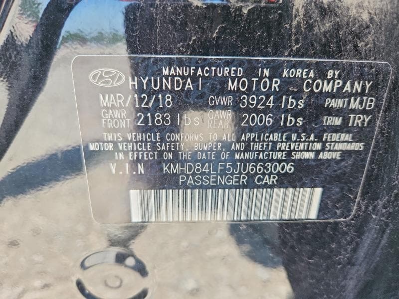 2018 HYUNDAI ELANTRA SEL 13
