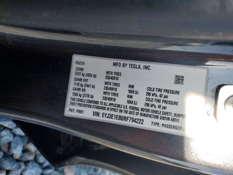 2024 TESLA MODEL 3 12