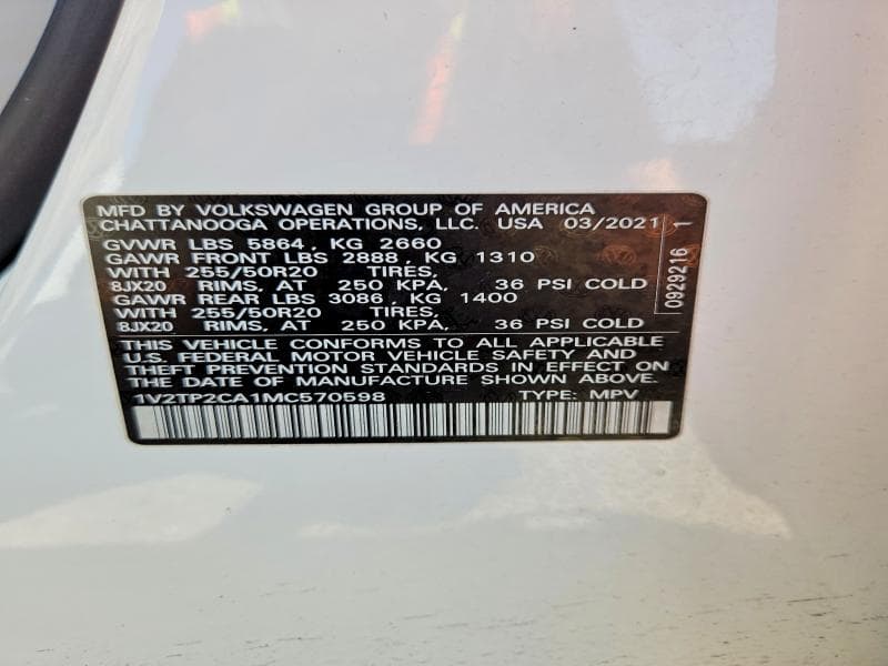 2021 VOLKSWAGEN ATLAS SEL PREMIUM 13