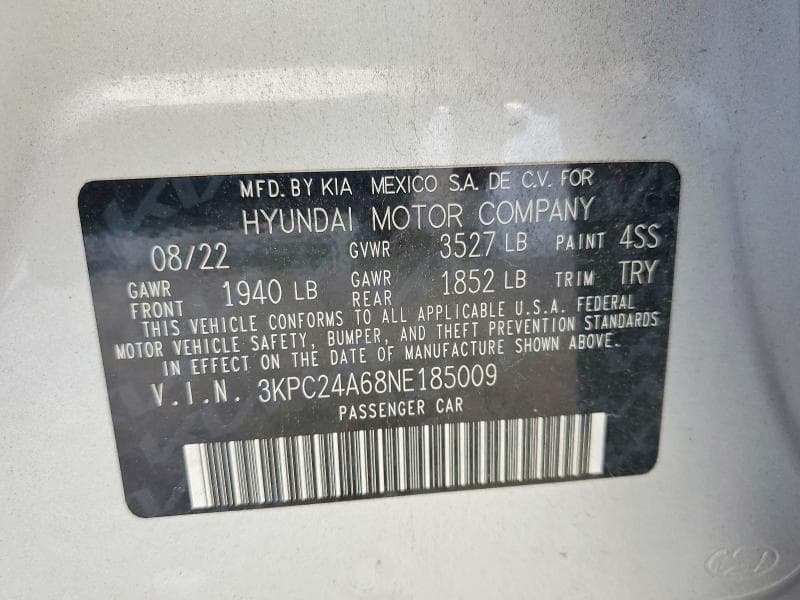 2022 HYUNDAI ACCENT SE 12