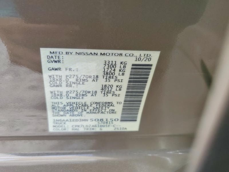 2021 NISSAN TITAN PRO-4X 12