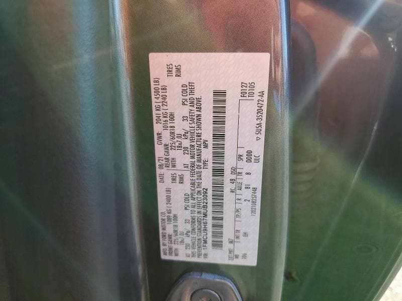 2021 FORD ESCAPE SEL 13