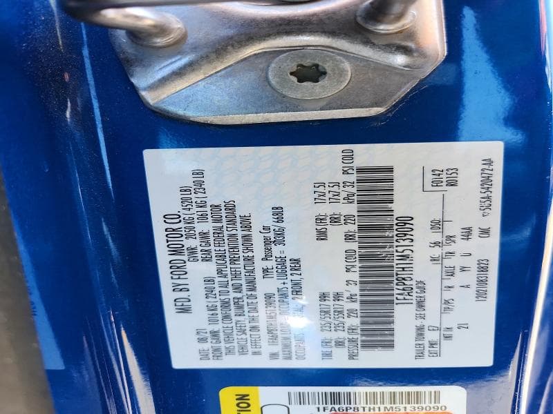 2021 FORD MUSTANG 13