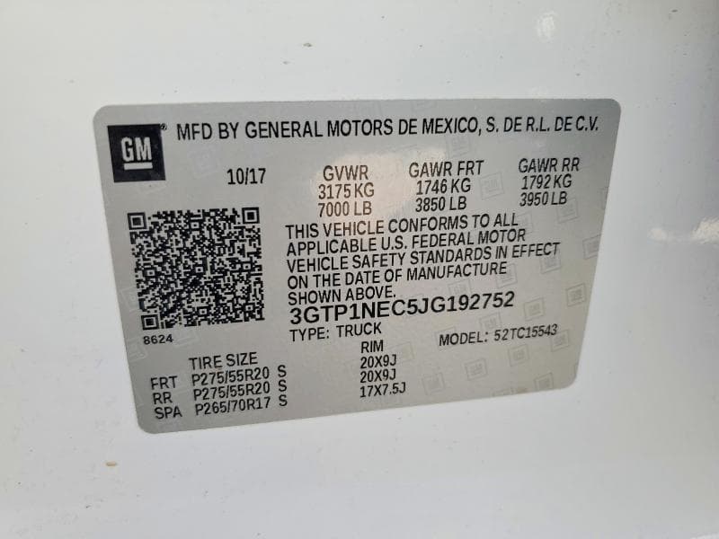 2018 GMC SIERRA C1500 SLT 12