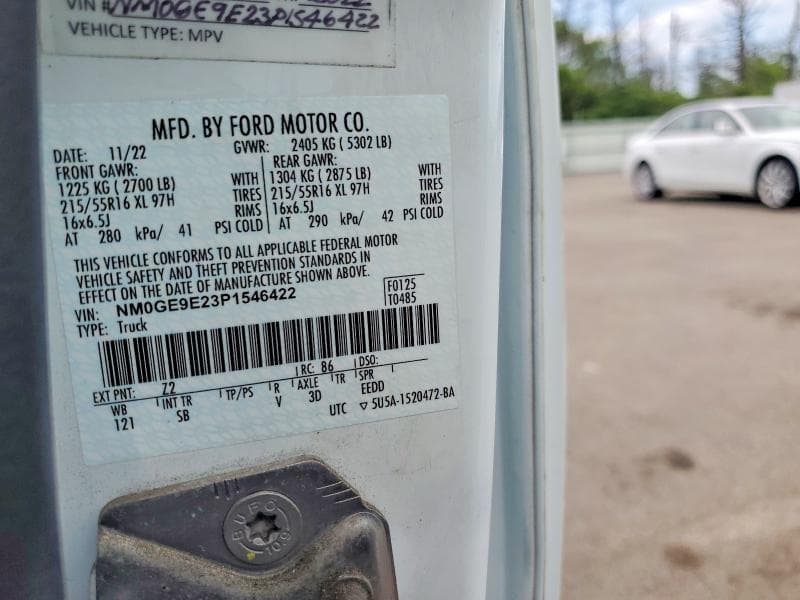 2023 FORD TRANSIT CONNECT XL CARGO TITANIUM 15